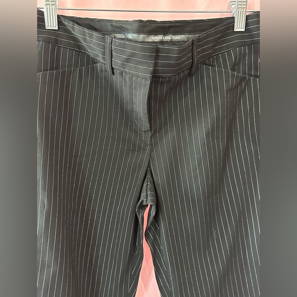 Express Design Studio Editor Black Pinstriped Pants- Sz 2 - Picture 11 of 11